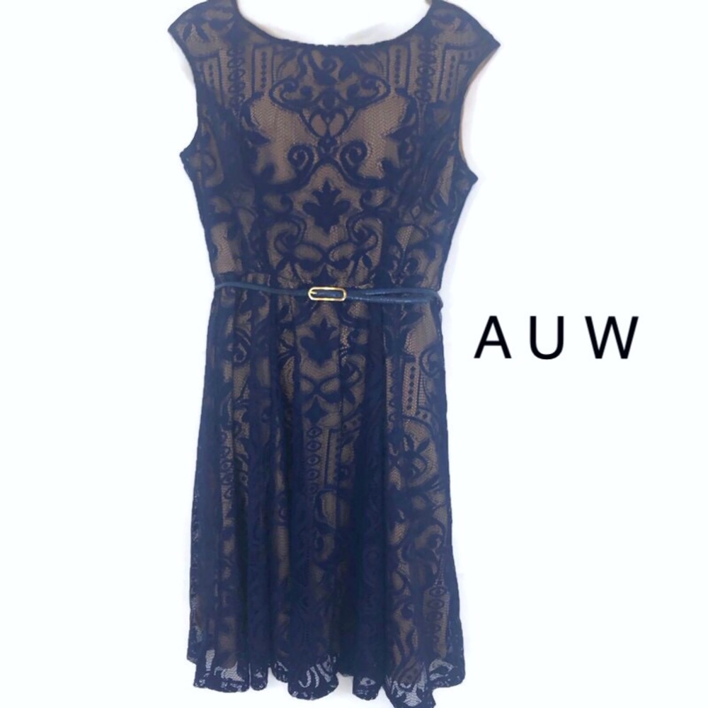 Navy Lace Dress AUW 8